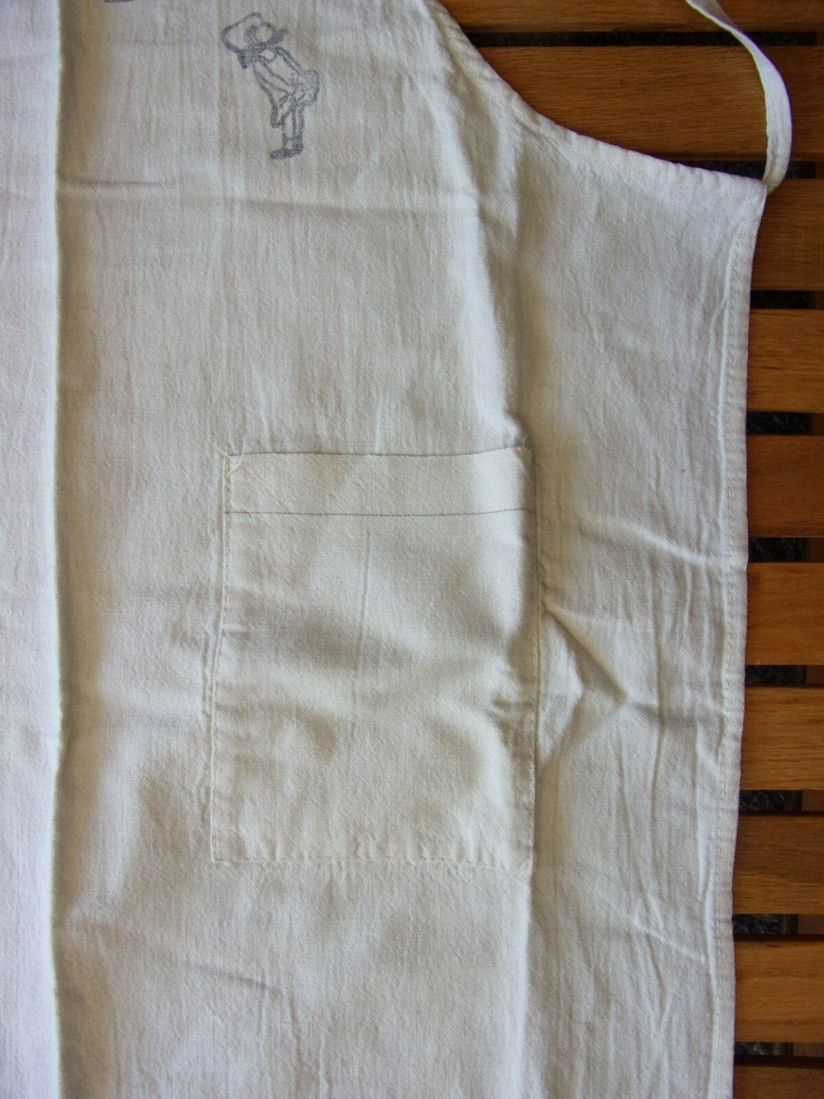 Vintage King Midas Flour Apron Butcher White Cotton