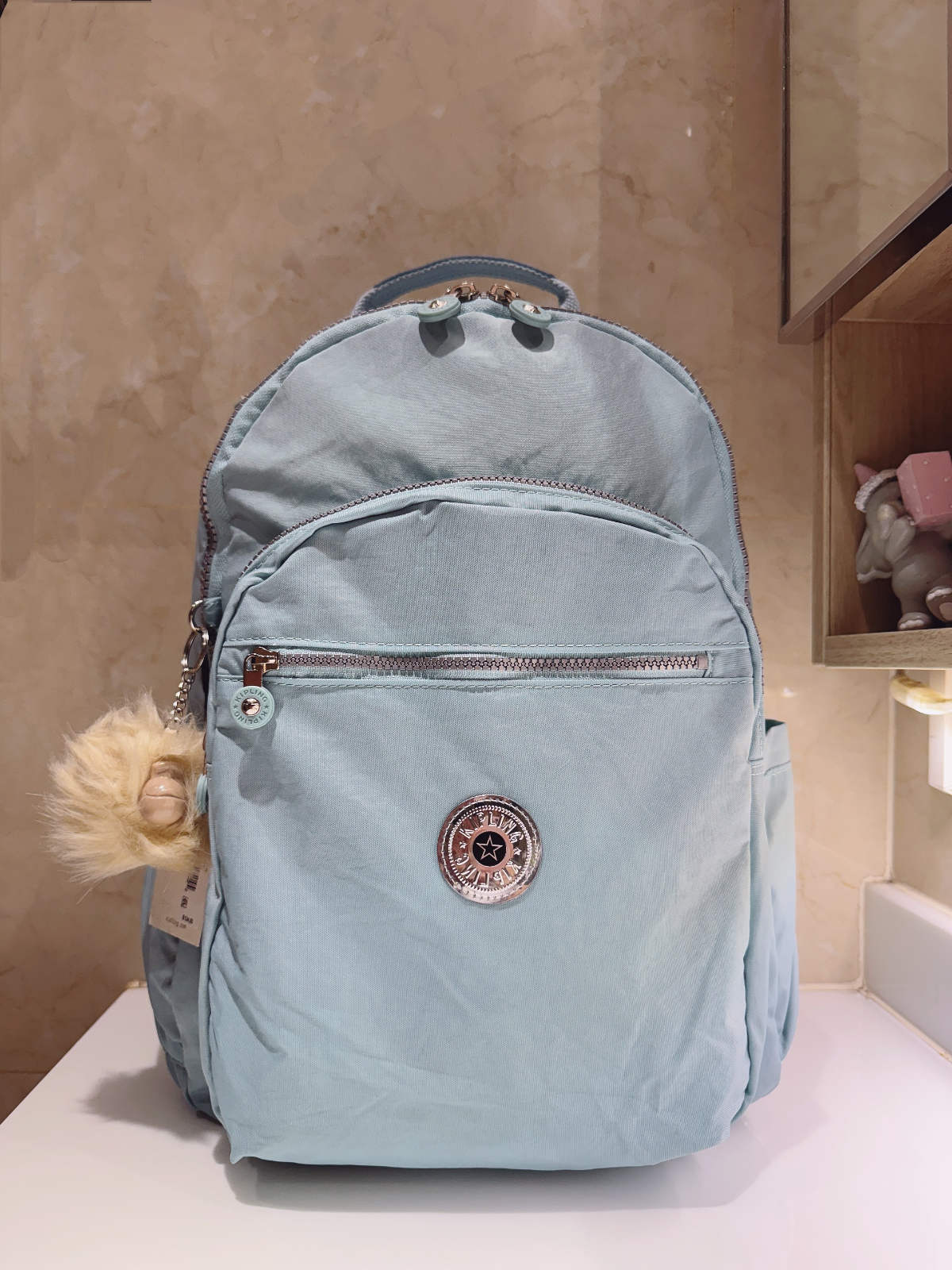 KIPLING Seoul Large Backpack Frost Blue Seoul Large Metallic 15 main image 3