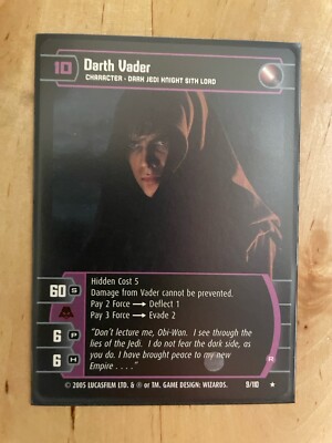 STAR WARS TCG WOTC REVENGE OT SITH DARTH VADER (R) 9/110