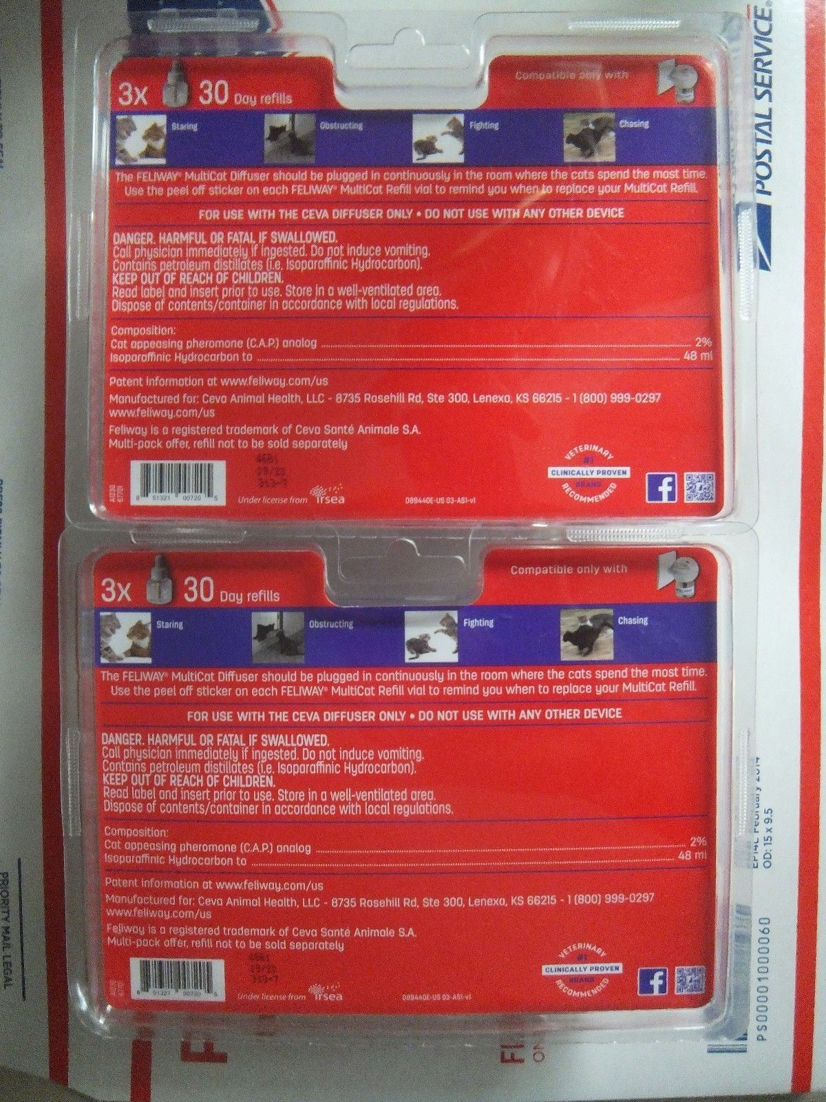 Feliway MultiCat Diffuser Refills for Cats & Kittens  2 - 3 Pack