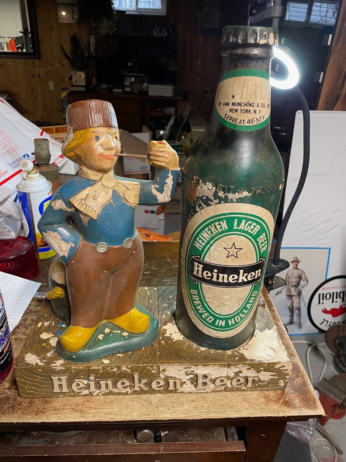 Heineken ビール広告 ディスプレイ Heineken Beer Dutch Boy Large Fiberglass Retail Advertising