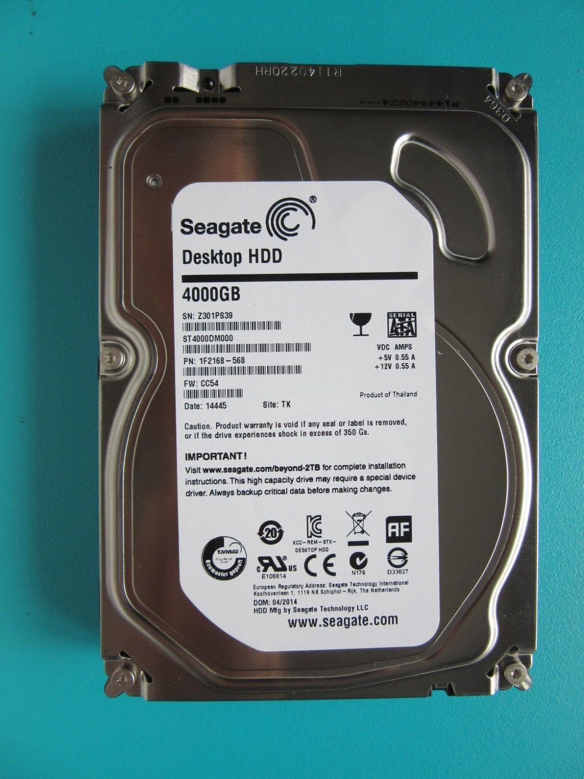 Seagate　ST4000DM000 【4TB】 中古 SATA 3.5インチ 内蔵ハードディスク 【10日間保証】 中古SEAGATE製HDD ST4000DM000 4TB SATA600 9000〜10000時間以内