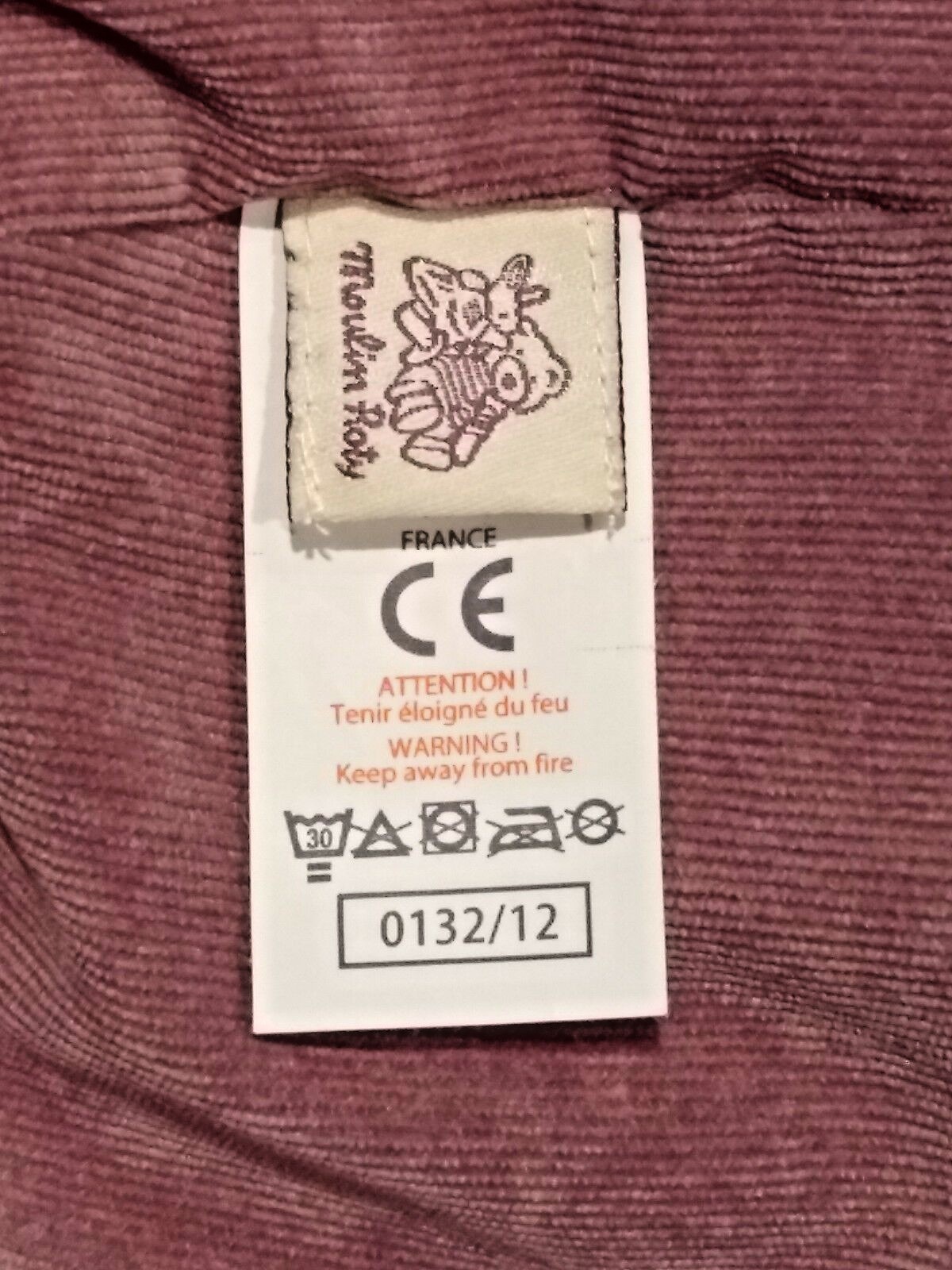 Moulin Roty Les Zazous Cat Purple Plush Backpack