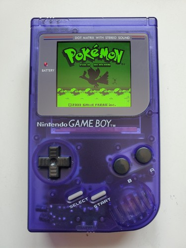 modded clear dark purple Nintendo DMG-01 GameBoy IPS v4