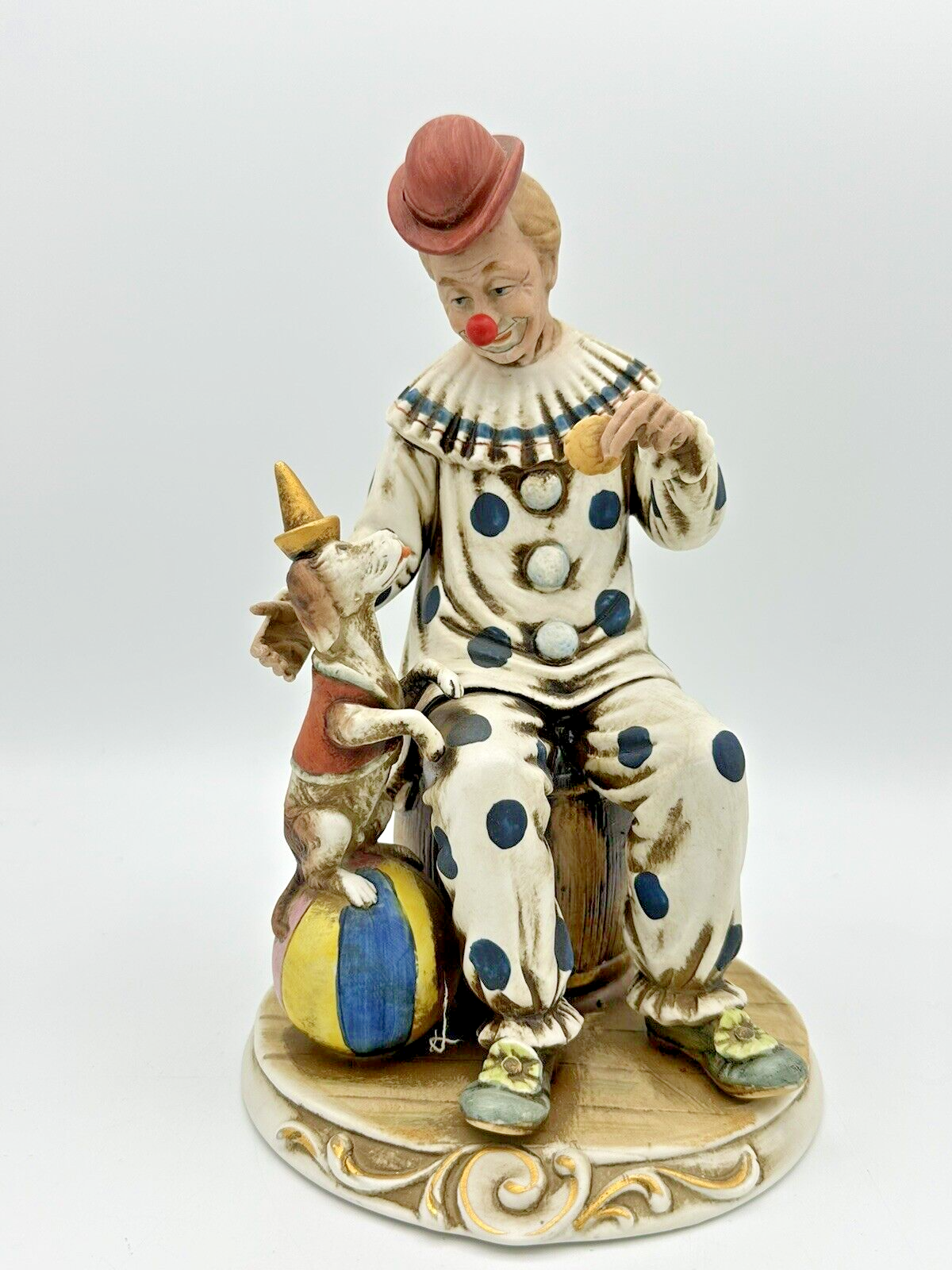 Bambola da clown vintage da collezione - arti in ceramica
