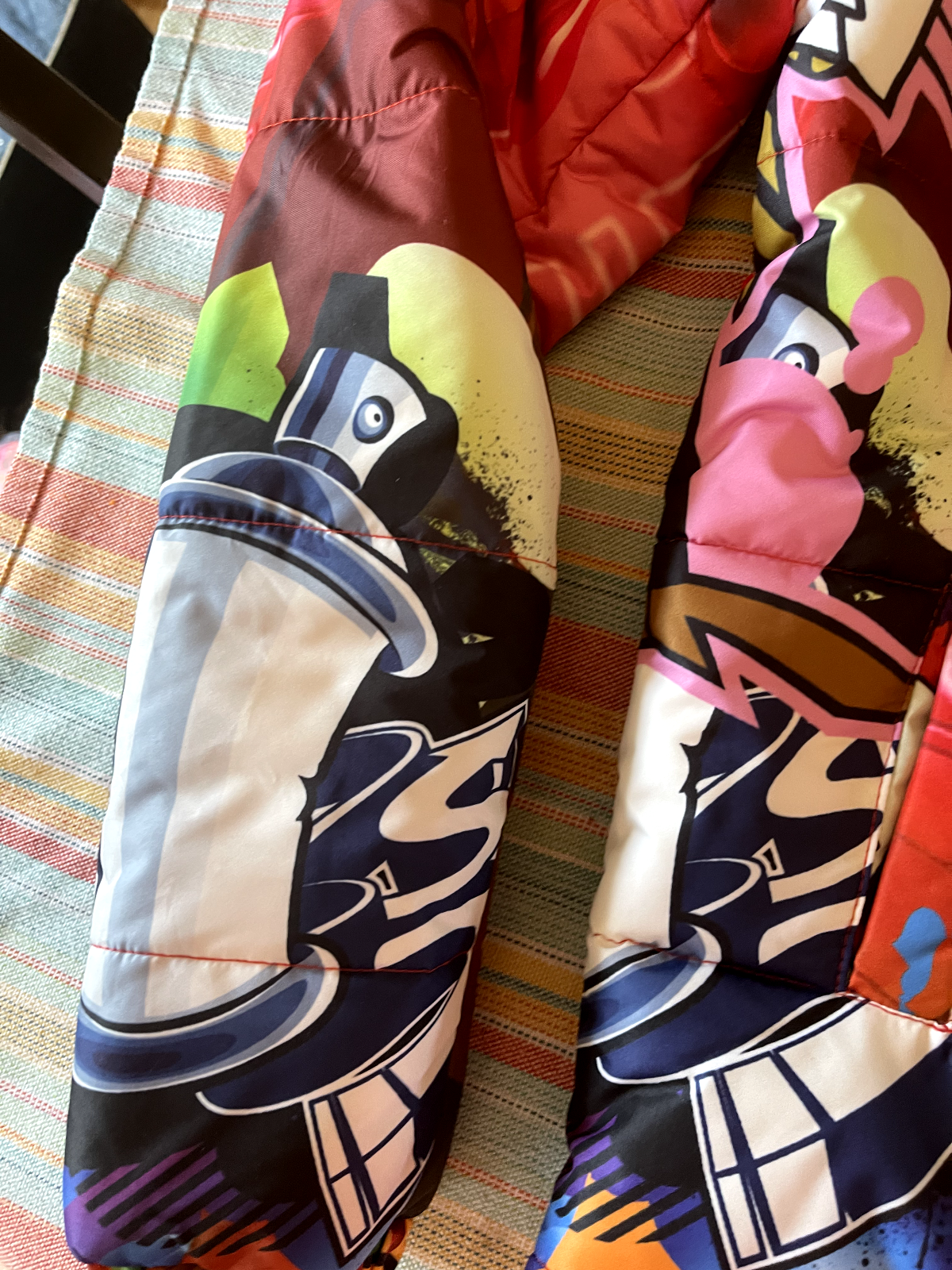 Pre-owned Cartoon Network 2x Xxl Dexters Laboratory Dekryptic Puffer Jacket Coat Mandark Dee Dee Mens In Multicolor