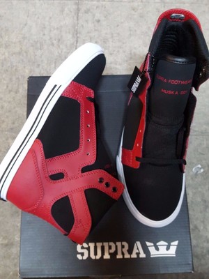 supra skytop black red