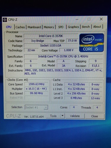 Custom Gaming Pc, i5 3570k, ASRock Z77, Rx 460 2gb, 8gb Ram, 128gb Ssd, 2tb Hdd
