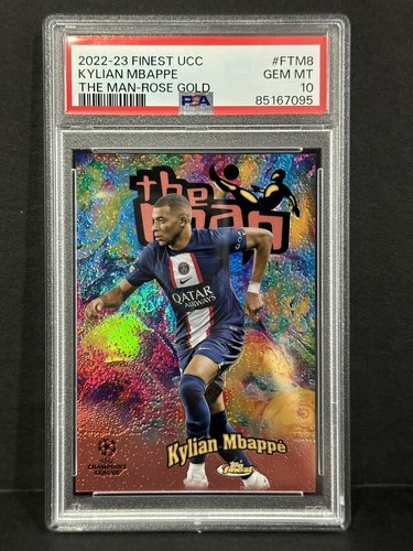2022-23 Topps Finest UCL PSG The Man Kylian Mbappe Rose Gold