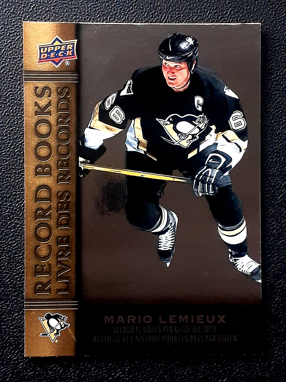 MARIO LEMIEUX 2022-23 UPPER DECK TIM HORTON'S LEGENDS RECORD