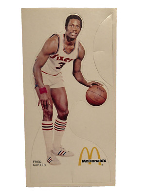 FRED CARTER PHILADELPHIA SIXERS 76ERS 1975-76 MCDONALDS STAND-UP 
