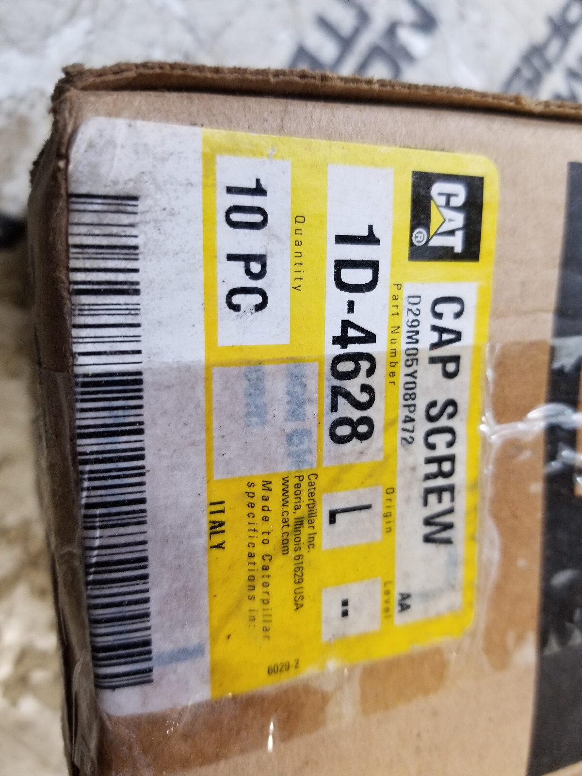 1 BOX OF 10 SCREWS CATERPILLAR 1D-4628 1D4628 - Picture 3 of 3