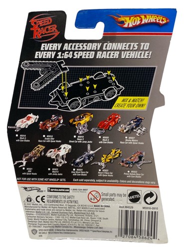 Speed Racer 2007 Mach 5 with Saw Blades Hot Wheels Car New package M5916
