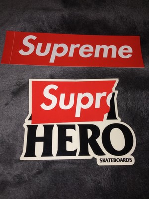 supreme hero sticker