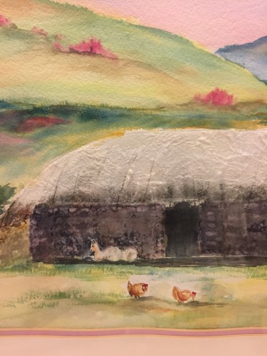 Beautiful Watercolor & Rice Paper Collage Technique Painting By Milli Sehring