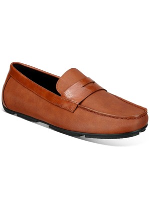 

ALFANI Мужские Коричневые Мокасины без шнурков Penny Comfort Iker с круглым носком 9,5 м, Коричневый, 100120994