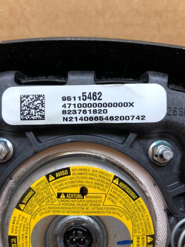 13-15 CRUZE FRONT LEFT DRIVER SIDE STEERING WHEEL AIRBAG AIR BAG BLACK 95115462