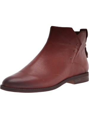 

FRANCO SARTO Женские коричневые кожаные ботильоны на молнии с миндалевидным носком и шипами, Коричневый, H2754L2