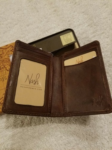 Patrica Nash Leather Folding CC Case Brown NWT $45