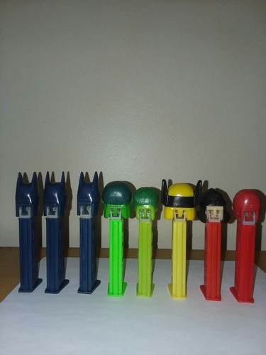 Vintage Super Heroes Pez Lot - Wolverine Hulk Spiderman Batman Wonder Women