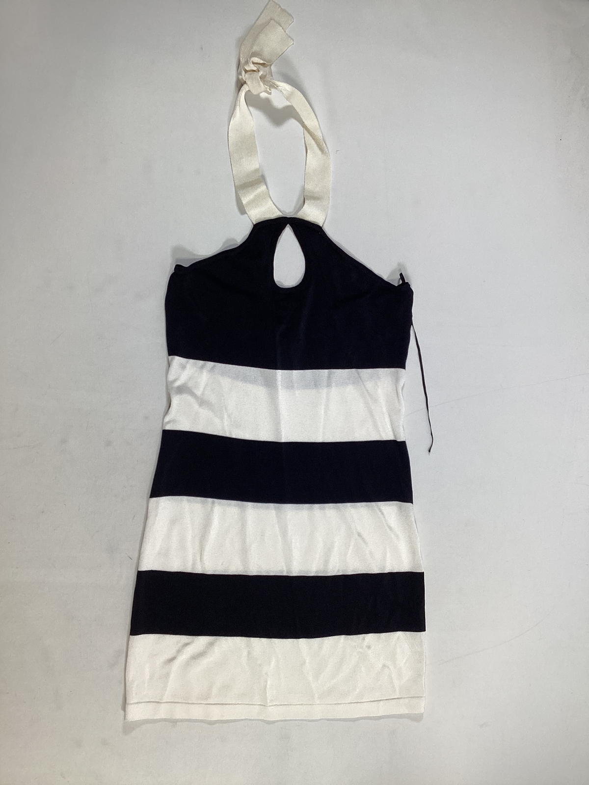 Womens Si Style Black And White Open Back Sleeveless Top Size L Large EUC