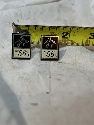 Pair Vintage Fisher XP56s Replacement Parts Badge Logo Set
