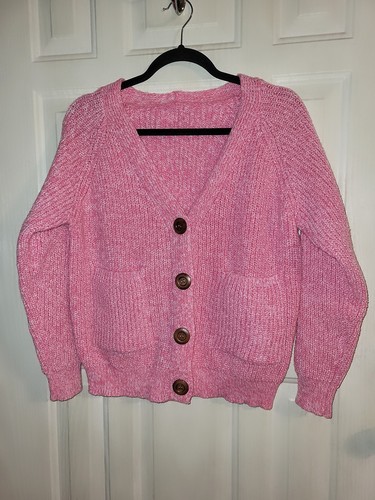 Pink Cardigan Sweater Shein Sz 6 B44 EUC | eBay