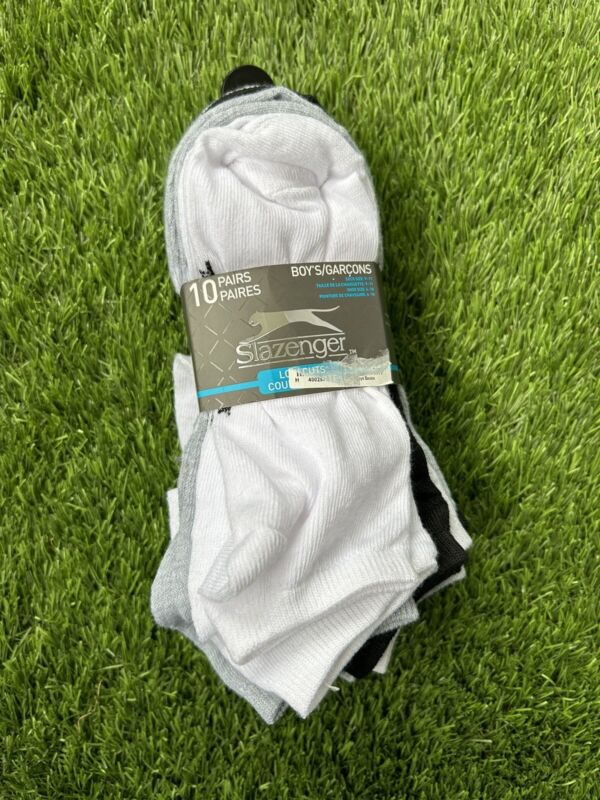 Slazenger Boys 10pack Golf Socks Low Cut Size 4-10 New