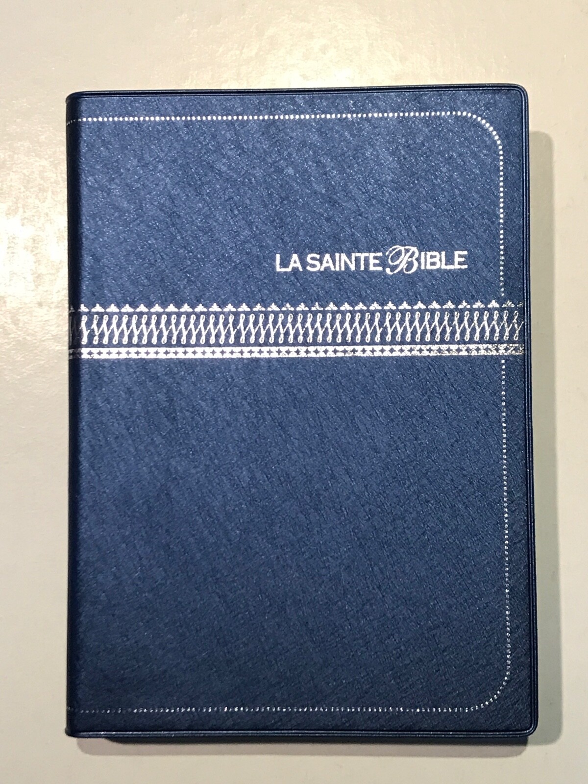 French Bible LARGE PRINT Compact, Louis Segond 1910, Marine Blue Vinyl