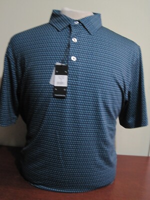 Straight Down Oasis Mens Navy Indigo Medium Golf Polo Shirt NEW NWT