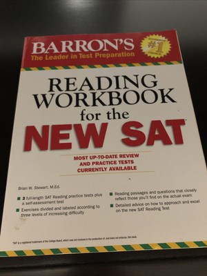 Barron's Reading Workbook for the NEW SAT by Brian W. Stewart (2016, Trade...