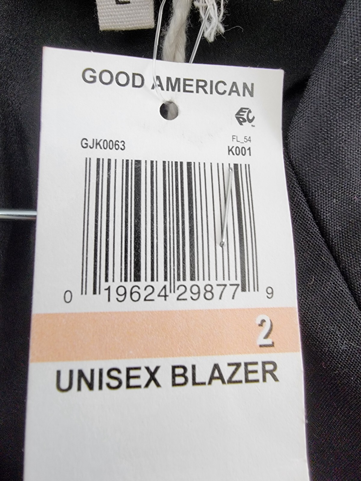 Good American The Boss 2.0 Double Breasted Blazer Women's 2 Black Button Front - Picture 20 of 20