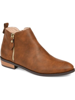 

JOURNEE COLLECTION Женские коричневые ботильоны Ellis на блочном каблуке с миндалевидным носком, 12 м, Коричневый, ELLIS-BOOTIE