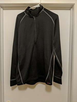 Cabela/'s Mens MTP Polartech Tech Silk Weight Base Layer Black Large Brand New