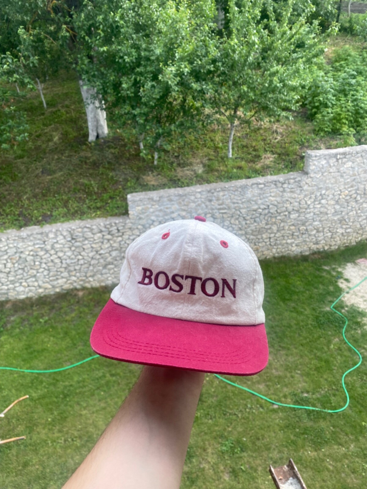 BOSTON REDSKINS USA製　80's dead stock CAP BOSTON REDSKINS USA製 80's dead stock CAP