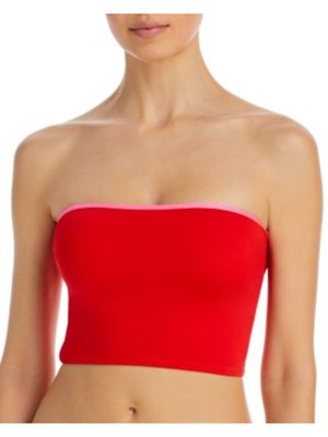 AQUA SWIM Женский красный эластичный купальник танкини на шнуровке без бретелек Top XS