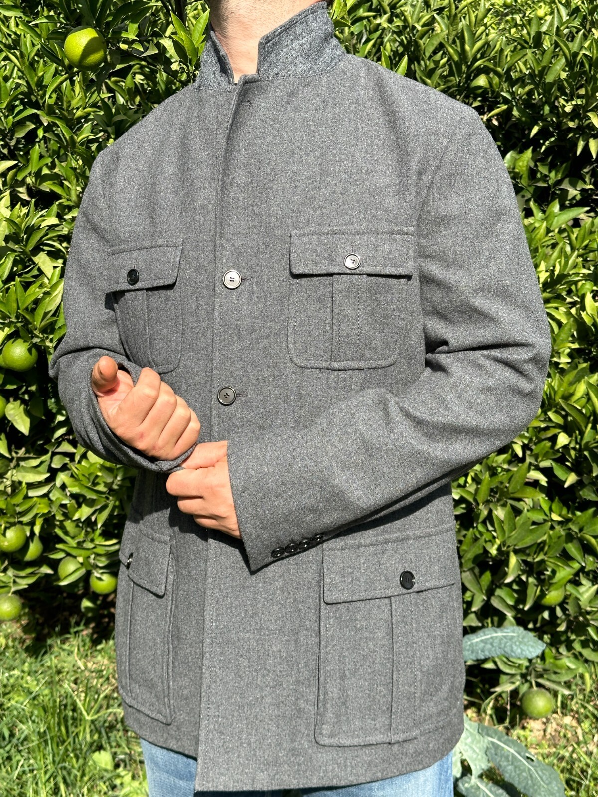 Luxury Prada Milano Men Royal Trench Light Coat Jacket Size