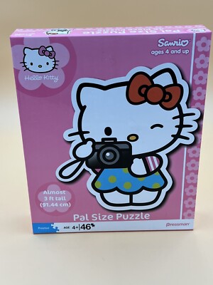 Hello Kitty with Camera Pal Size Puzzle - Almost 3' Tall - 46 Pieces, Sealed New