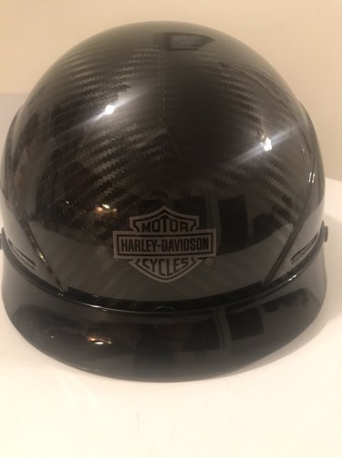 Harley Davidson Motorcycle Half Helmet Size XS - Carbon Fiber Made With Kevlar