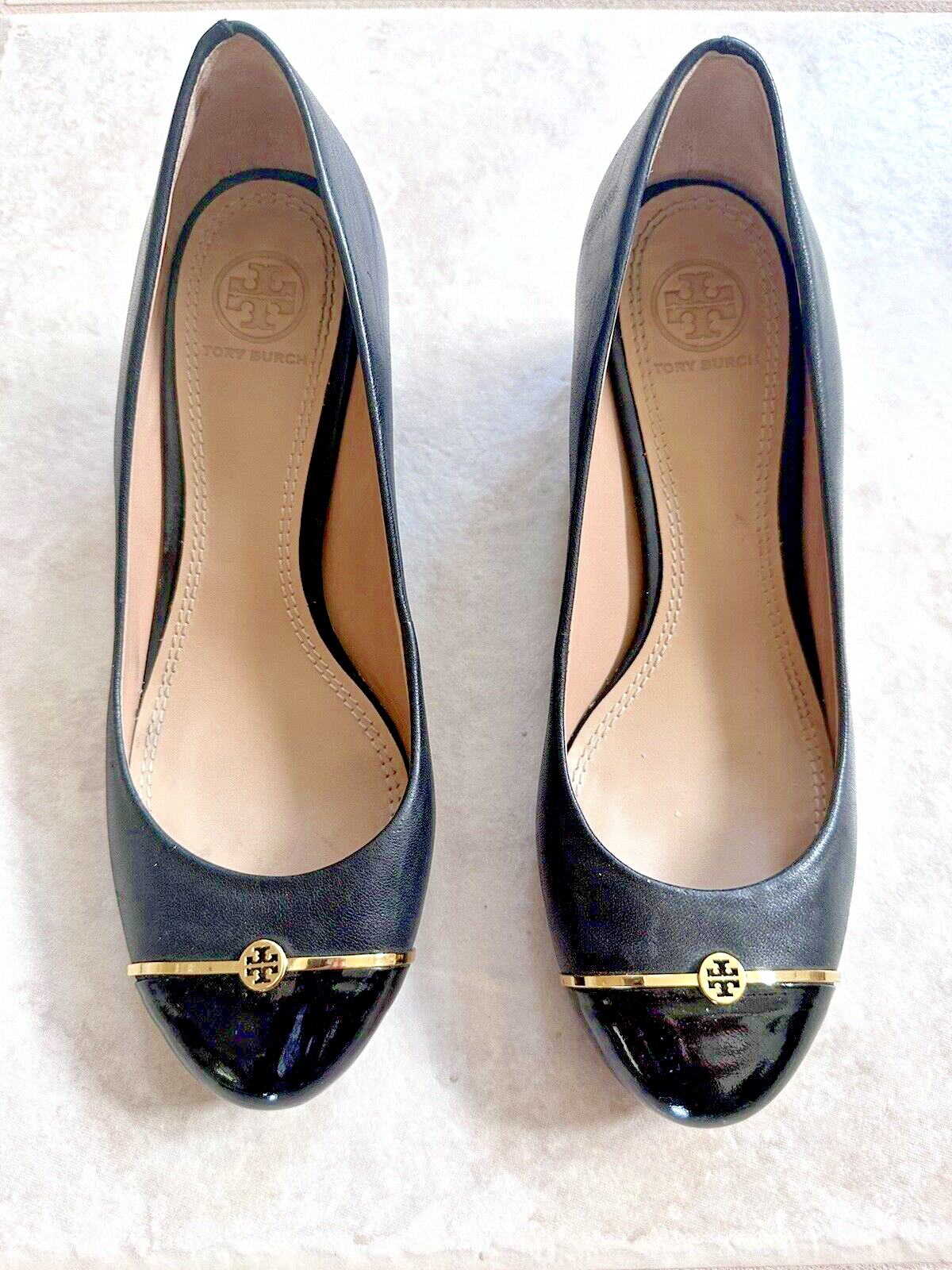 【値下】Tory Burch 黒 パンプス ゴールドチェーン付き TORY BURCH トリーバーチ バレエシューズ フラットシューズ