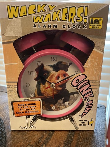 WACKY WAKERS PIG ALARM CLOCK Barn Yard Series Feldstein