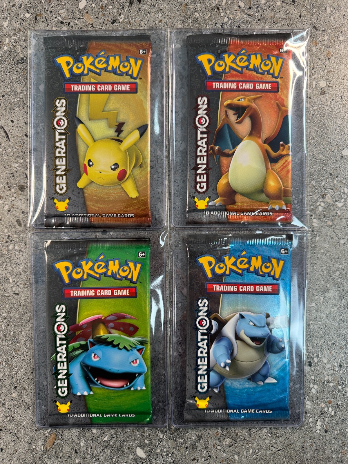 Pokemon TCG 4x (=1 Artset) 2016 Generations Booster Pack