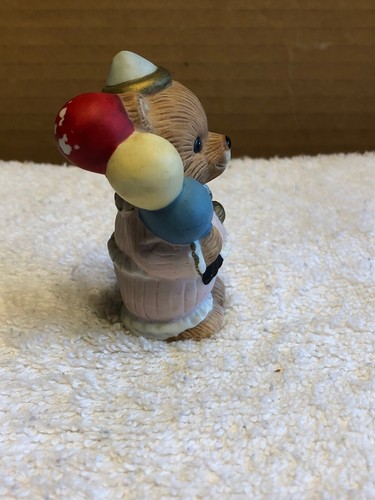 Homco Bear With Balloons Figurine