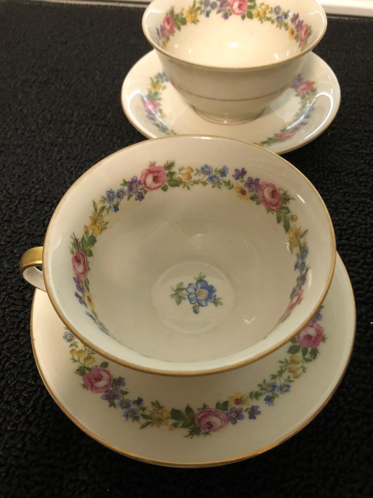 Czechoslovakia China Design # 23458  set of cups & saucers pre-owned
