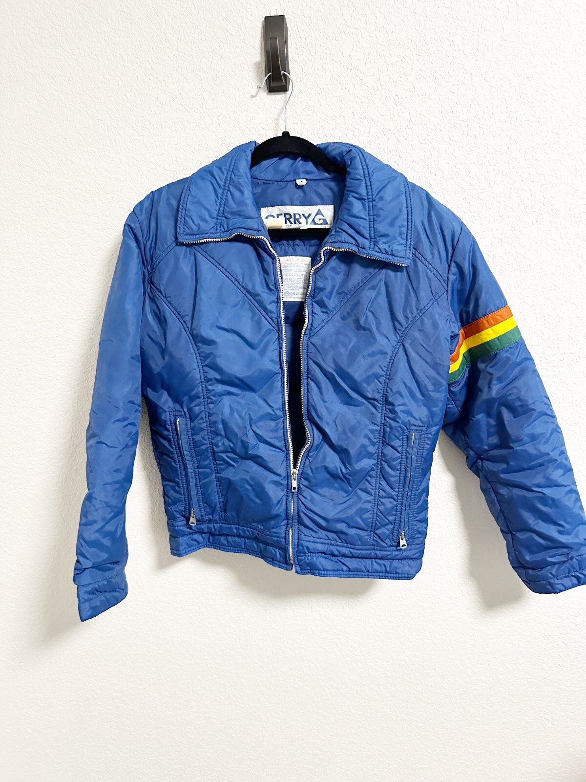 Gerry Vintage 70s Goose Down Rainbow Puffer Jacket Zip Up