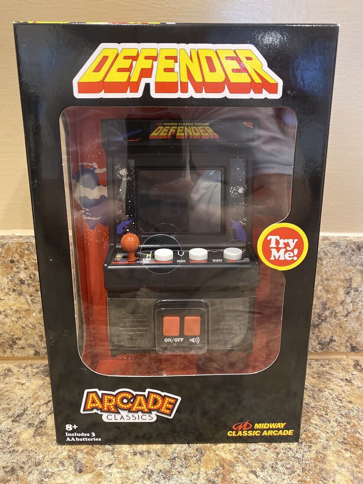 MIDWAY CLASSIC ARCADE DEFENDER MINI HANDHELD GAME NEW RETRO 80'S ATARI
