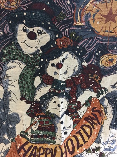 Holiday Christmas Snowman Afghan 44