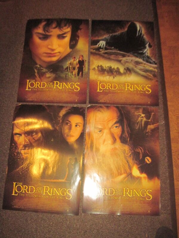 Four LORD OF THE RINGS Posters, New Stored Condition, 13"x 19"