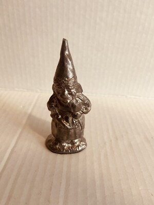 Large Four Inch Tall Finely Detailed Pewter Mother Elf Gnome Pixie