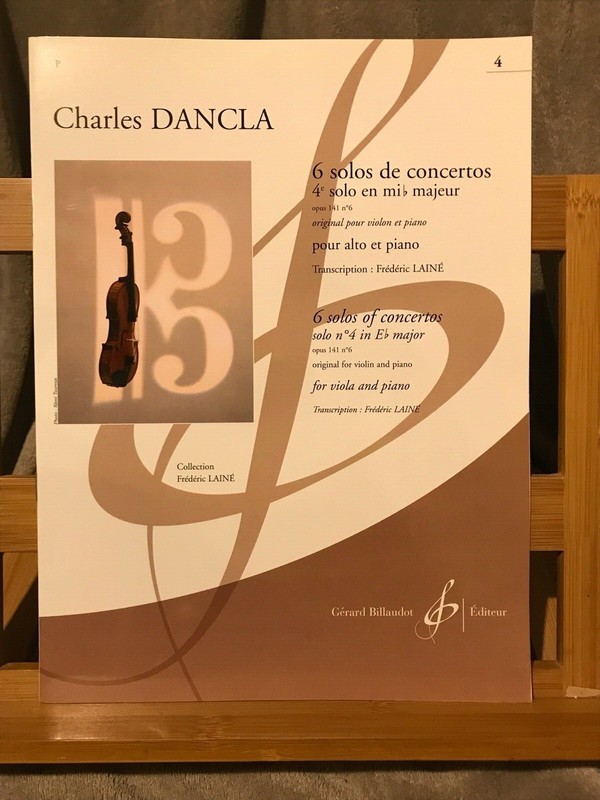 Dancla Six Solos Concertos Partition Alto Piano Transcription F. LainÃ© Billaudot